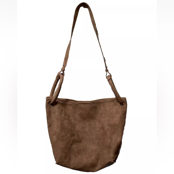 Anthropologie Suede Tan Tie Dye Purse & Bag! - Picture 2 of 14